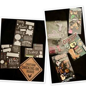 Sticker Set- Western, Peace/Love, Scheduling-Glitter Glue & Chaulk Writer.